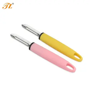 Factory Wholesale Kitchen Accessories Stainless Steel Vegetable and Fruit Peeler with Plastic Handle