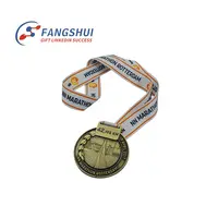 कस्टम प्रचारक पुरस्कार मैराथन रनिंग खेल कोई न्यूनतम प्राचीन पुराने मढ़वाया जस्ता धातु धातु पदक