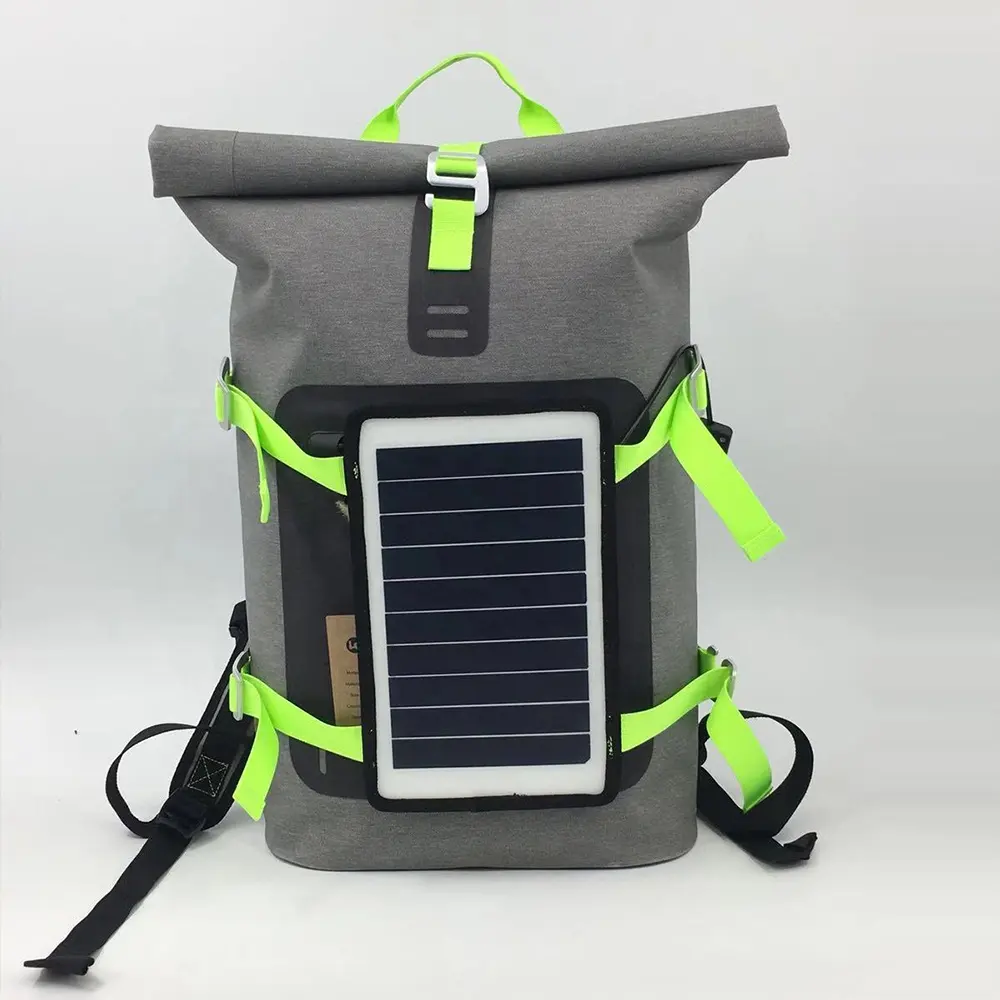 Painel solar de carga, canoagem para acampamento, caiaque, sobrevivência, bolsa de mochila à prova d' água 20l 30l 50l