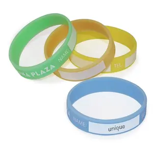 Good quality write name on silicone Child wristband for kids