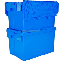 Caisse de rangement en plastique 54 litres, grande, empilable, solide, conteneurs en plastique durables