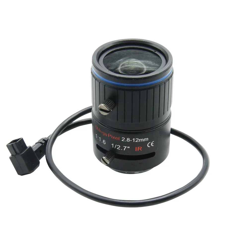 Varifocal 2.8-12ミリメートル5MP IR Auto Manual Iris Zoom CS Mount Camera CCTV Lens