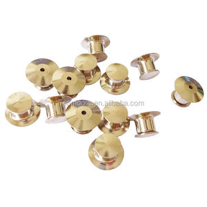 Belanja Online Lencana Kuningan Logam Pengunci Pin Clutch Belakang dengan Penyelesaian Nikel - Product Image 1