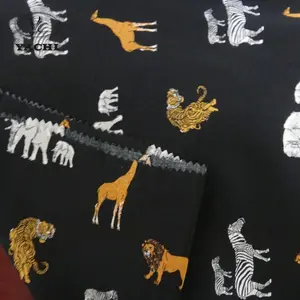 Tissu en rayonne à imprimé d'animaux, nouveau design 100% de haute qualité