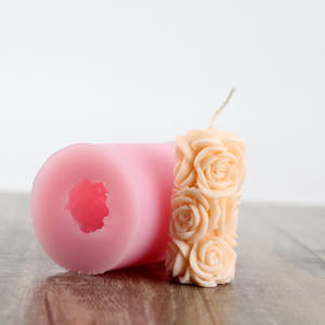 Nicole handmade Rose trang trí nến Silicone Khuôn Bán sỉ xi lanh xà phòng khuôn mẫu - Product Image 5