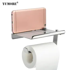 Giá cả cạnh tranh phòng tắm lưu trữ mô cuộn đứng đa chức năng acrylic giữ giấy tre nhà vệ sinh giữ giấy
