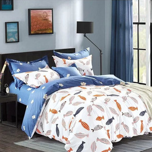 100% pigmento de algodón impresas niños del lecho vidrio y bigote patrón juego de cama - Product Image 2