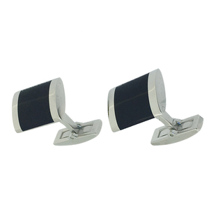 <span class=keywords><strong>Gemelli</strong></span> della <span class=keywords><strong>camicia</strong></span> francese legati alla carriera in stile europeo e americano smalto nero lucido - Product Image 2