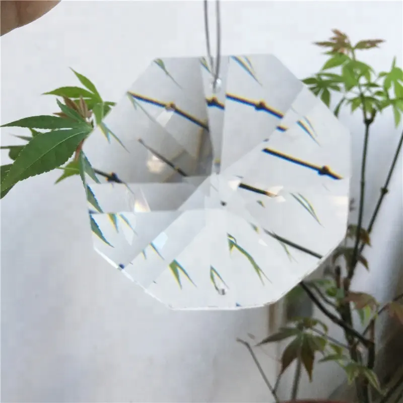 Honneur de cristal coupes claires perles octogonales en cristal maison verre octogone perles au chalumeau cristal lustre perles décoration