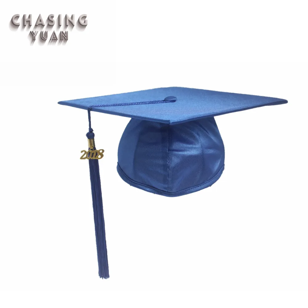 Brillante de la escuela primaria azul sombrero de Graduación