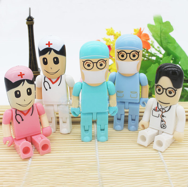 Doctor USB Cartoon Shaped Memory Stick 2.0 3.0 Flash Pen Drive