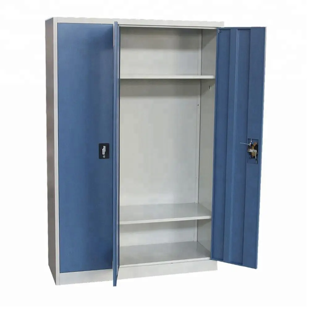 Luoyang Manufacturer Steel Sheet Metal Furniture Deluxe 3 Door Almirah Wardrobe