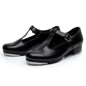 En gros Professionnel <span class=keywords><strong>Pas</strong></span> <span class=keywords><strong>Cher</strong></span> Enfants Filles Noir PU <span class=keywords><strong>Chaussures</strong></span> de <span class=keywords><strong>Claquettes</strong></span> Danse - Product Image 1