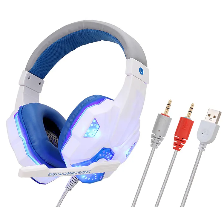 Hot Selling Hi Fi Led Gloeiende Hoofdband Spel Hoofdtelefoon Gaming Headset Elektronische Sport Oortelefoon Met Microfoon