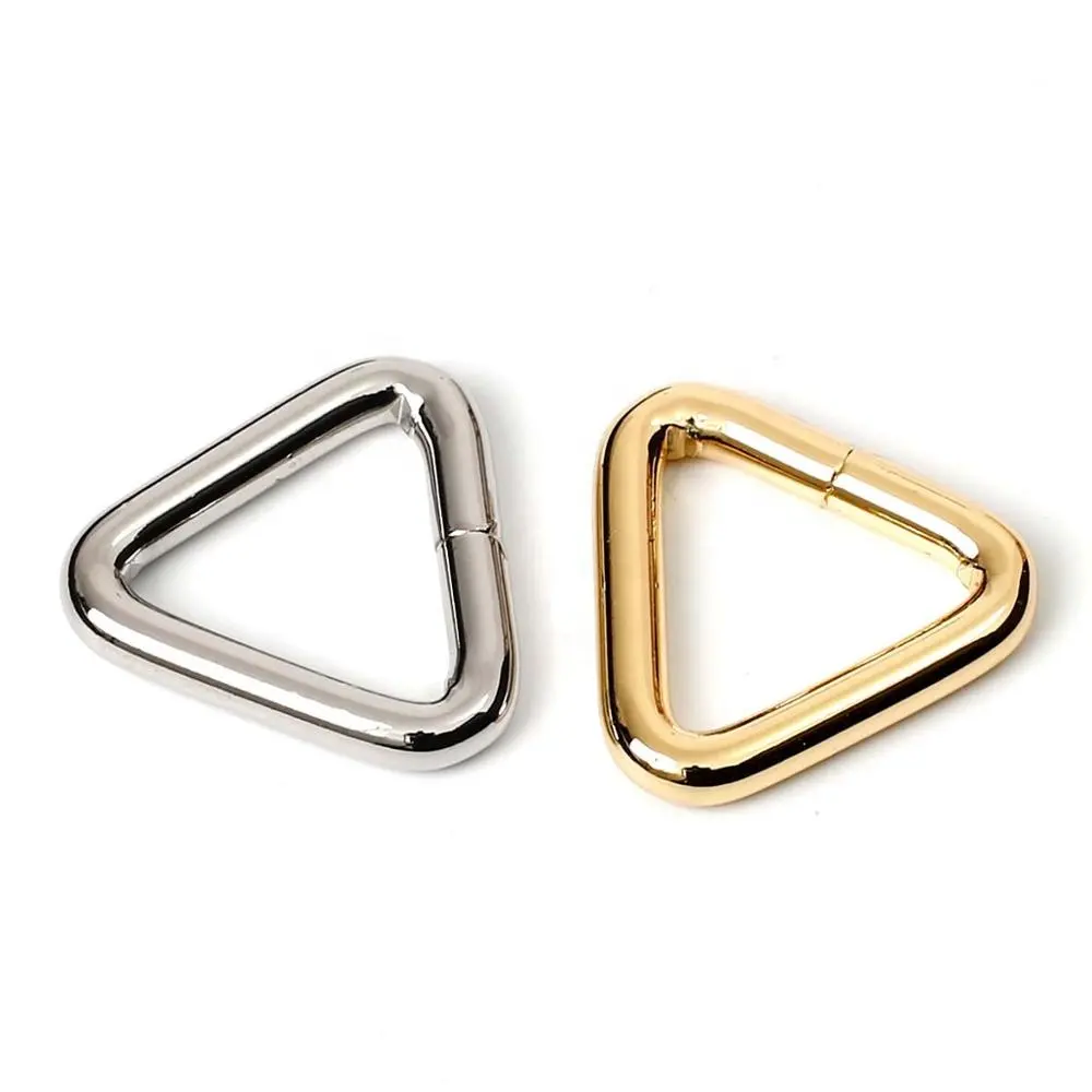 Pet Strap Connector Metal Triangle Ring Hardware Stainless Steel Welded Triangle D Ring Buckles