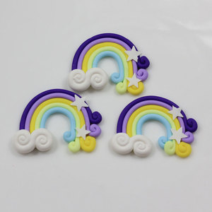 Nhiều Màu Kawaii Đất Sét Polymer Cầu Vồng Mới Cabochon Cho Trẻ Em Thủ Công Đến 100 Cái 38*50Mm Nhân Tạo SOLA Craft 100 Cái/túi - Product Image 5