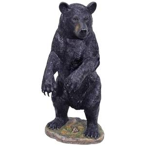 Decorazione animale a Grandezza naturale In Fibra di vetro Resina Orso Nero Figurine Statua