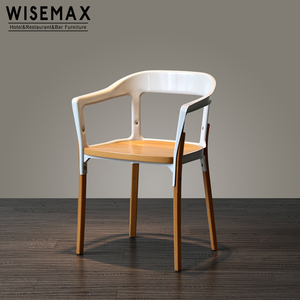 MUEBLES WISEMAX Muebles de Estilo Escandinavo <span class=keywords><strong>Ronan</strong></span> y Erwan Bouroullec Silla Magis de Acero y Madera para Comedor Hogar - Product Image 1