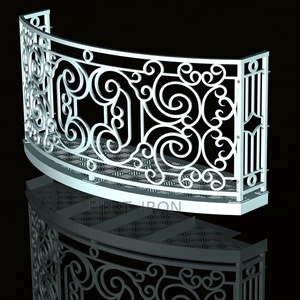 Grand extérieur en acier garde-corps | Balustrade de balcon en fer forgé/fer conceptions de balustrades de balcon - Product Image 1