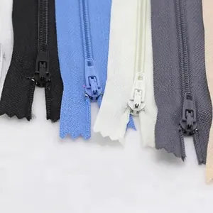 No.5 nylon zipper auto lock zip closed end zipper finished zip