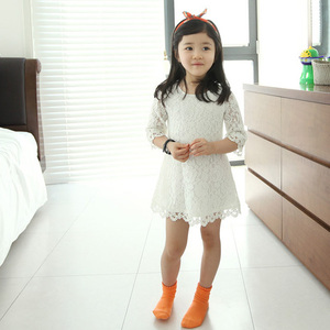 Alibaba Ultimo Nuovo Stile Bambini Abito Corto Abito di Pizzo <span class=keywords><strong>Bianco</strong></span> Dalla Cina - Product Image 2
