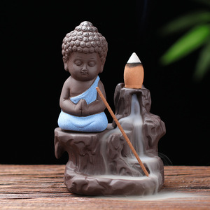 Ceramic Porcelain Buddha <strong>Incense</strong> <strong>Burner</strong> Backflow Tower <strong>Cones</strong> Sticks Holder - Product Image 3