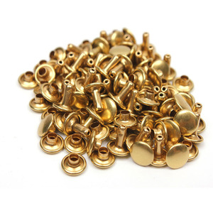 Rivets à double capuchon <span class=keywords><strong>en</strong></span> <span class=keywords><strong>laiton</strong></span> massif de 4 mm, 6 mm, 8 mm, 9 mm, 10 mm, 12 mm - Product Image 1