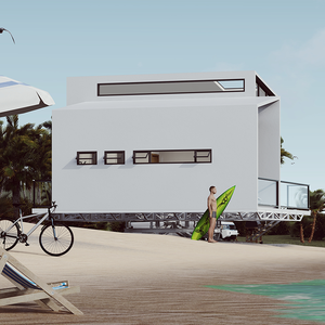 บ้านสำเร็จรูปโครงเหล็กเบาหรูหรา บ้านเคลื่อนที่ วิลล่าริมชายหาดทันสมัย - Product Image 3