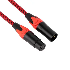 Cable de extensión Xlr de 3 pines, micrófono, guitarra macho a hembra, Cable de alimentación de Audio de alta calidad