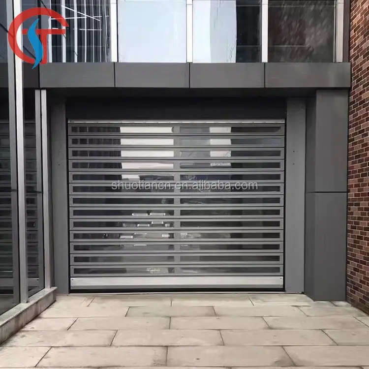 Aluminum Metal Spiral Insulated Full View Workshop High Speed Spiral Shutter Door