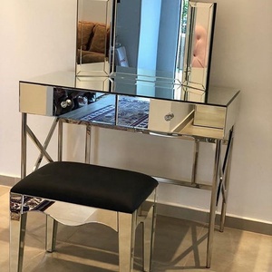 Mirrored <strong>Dressing</strong> <strong>Table</strong> <strong>with</strong> <strong>Mirror</strong> Stainless Steel High Quality Modern Bedroom Furniture Dresser Bedroom Makeup Sets <strong>Antique</strong> - Product Image 5
