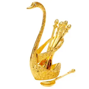 <span class=keywords><strong>Promo</strong></span> in lega di zinco cigno decorativa supporto di frutta forcella set - Product Image 1