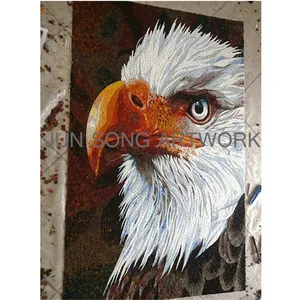 JS MAM-EG01 中国手工玻璃马赛克鸟镶嵌图案鹰马赛克壁画