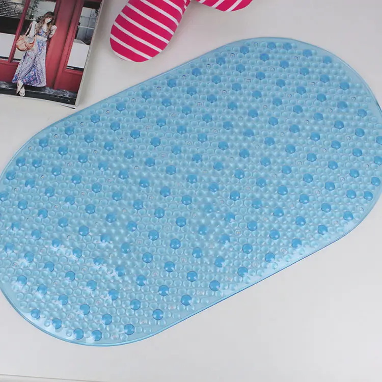 China lieferanten klare non slip klassischen weichen pvc oval bad matten
