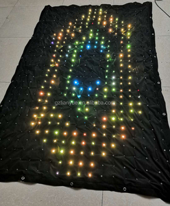 2019 esterno panno ignifugo per interni P10 ha condotto la <span class=keywords><strong>tenda</strong></span> Video per lo sfondo del palcoscenico luce del panno RGB - Product Image 5