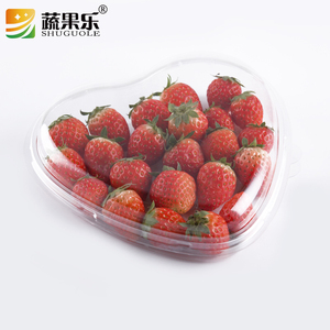 Heart shaped plastic PET fruit strawberry blister packaging container