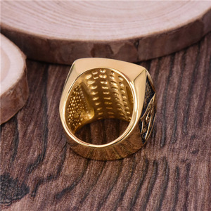 EXW Prezzo Mens 316L In Acciaio Inox Monili Della Fascia con Europei e Americani Campione Occhi Oro Massonico angel devil eye <span class=keywords><strong>anello</strong></span> - Product Image 2