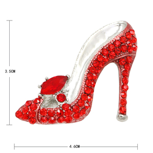 Broche de chaussure <span class=keywords><strong>à</strong></span> talons hauts en cristal entièrement incrusté plaqué <span class=keywords><strong>or</strong></span> de créateur de mode, <span class=keywords><strong>épingle</strong></span> de sûreté - Product Image 2