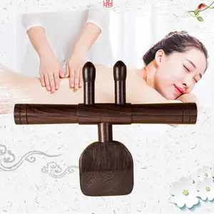 Yingyang Balance Massager Quiropraxia Profissional Reflex Point Ebony Wood Hand Made Body Massager De Madeira Personalizado
