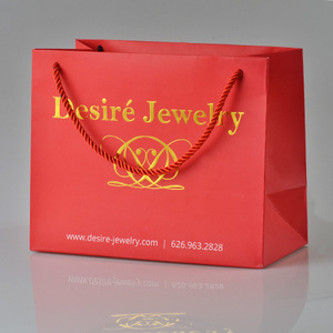Customized luxury <strong>red</strong> <strong>gift</strong> <strong>bag</strong> gold hot stamping logo personalized <strong>gift</strong> <strong>bags</strong> paper <strong>bag</strong> - Product Image 4