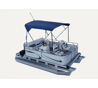 Catamaranes Personalizados de 9/10/12/14/16 Pies para Ríos/Lagos Pequeños, Fabricación 2025, Embarcaciones Pontoon Estadounidenses