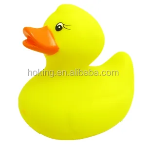 Produits les plus vendus Jouet de bain en PVC écologique sans phtalates Canard en caoutchouc jaune de 10 cm imprimé avec logo personnalisé pour les enfants