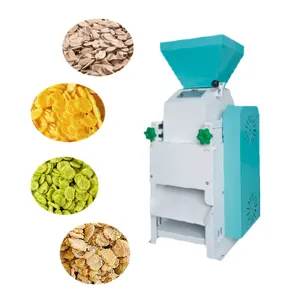 Top quality organic rolled oats flakes making machine grain flat extruding machine