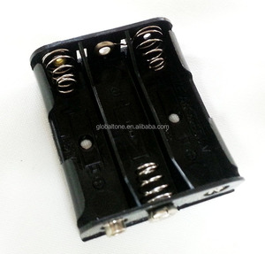 3 x AA Größe Zelle (<span class=keywords><strong>UM</strong></span>-3 * 3) Schwarz Kunststoff Batteriehalter Box 4,5 V Fall Mit Draht blei - Product Image 1