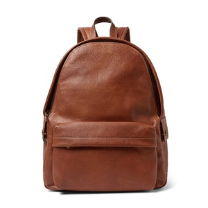 Fashion High Quality Custom Unisex <strong>Brown</strong> Bag Genuine Leather Office Casual School <strong>Backpack</strong> - Product Image 1