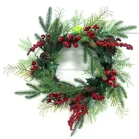 Indoor decorazione di natale fornitore Mini Plastica berry Artificiale Ghirlande Di Natale A Buon Mercato