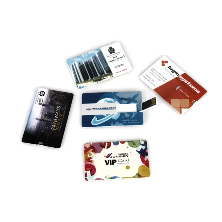 CWC Gift Custom Logo Business Card 2.0 Plastic Memory Stick ATM Pendrive 128GB Bank Credit Card USB Flash Drive
