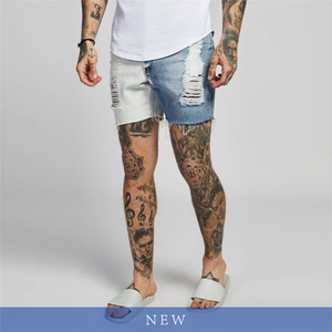 Cool <span class=keywords><strong>Skinny</strong></span> Push up Damaged Jeans Shorts <span class=keywords><strong>Hombre</strong></span> - Product Image 4