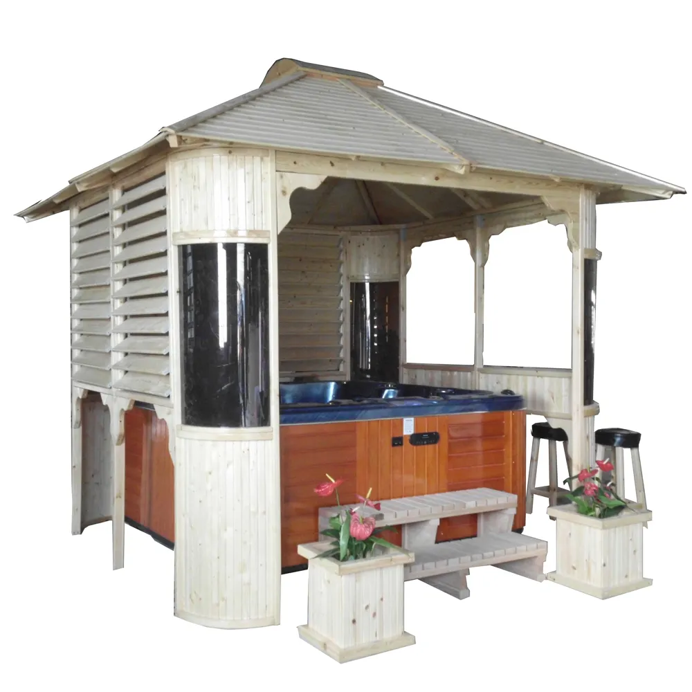 2016 Hot Sale China Factory Outdoor Hot Tub Gazebo, Wooden Gazebo, Garden Gazebo for Sale