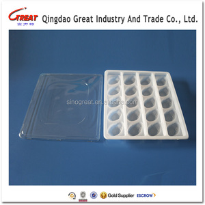 Plateau en <span class=keywords><strong>plastique</strong></span> PP de qualité alimentaire pour l'emballage des boulettes avec 20 trous - Product Image 2